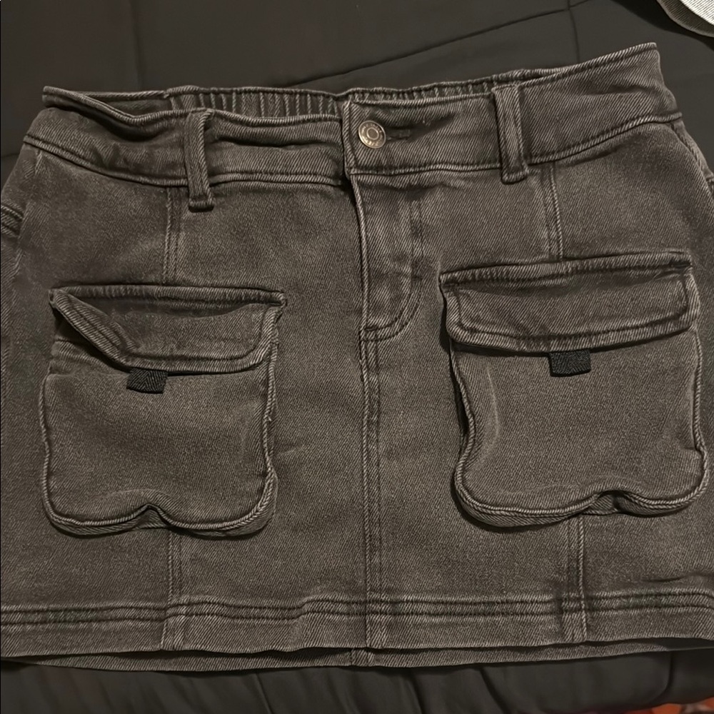 Wild Fable Gray Cargo Mini Skirt